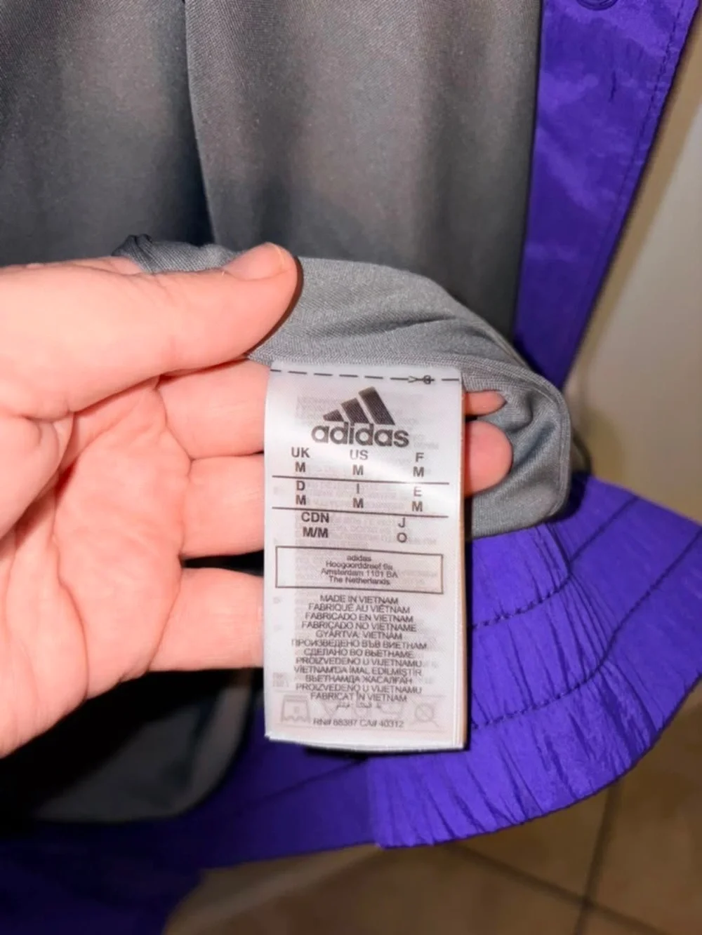 adidas Purple, Yellow & Black NHL Colorblock Jacket